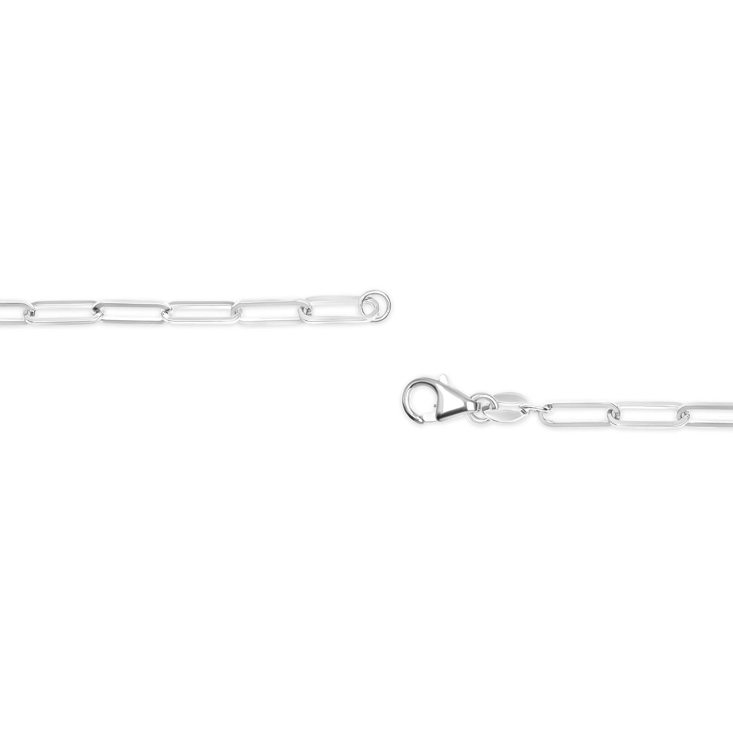Unisex Solid 14K Gold 2.5mm Paperclip Chain Necklace-2