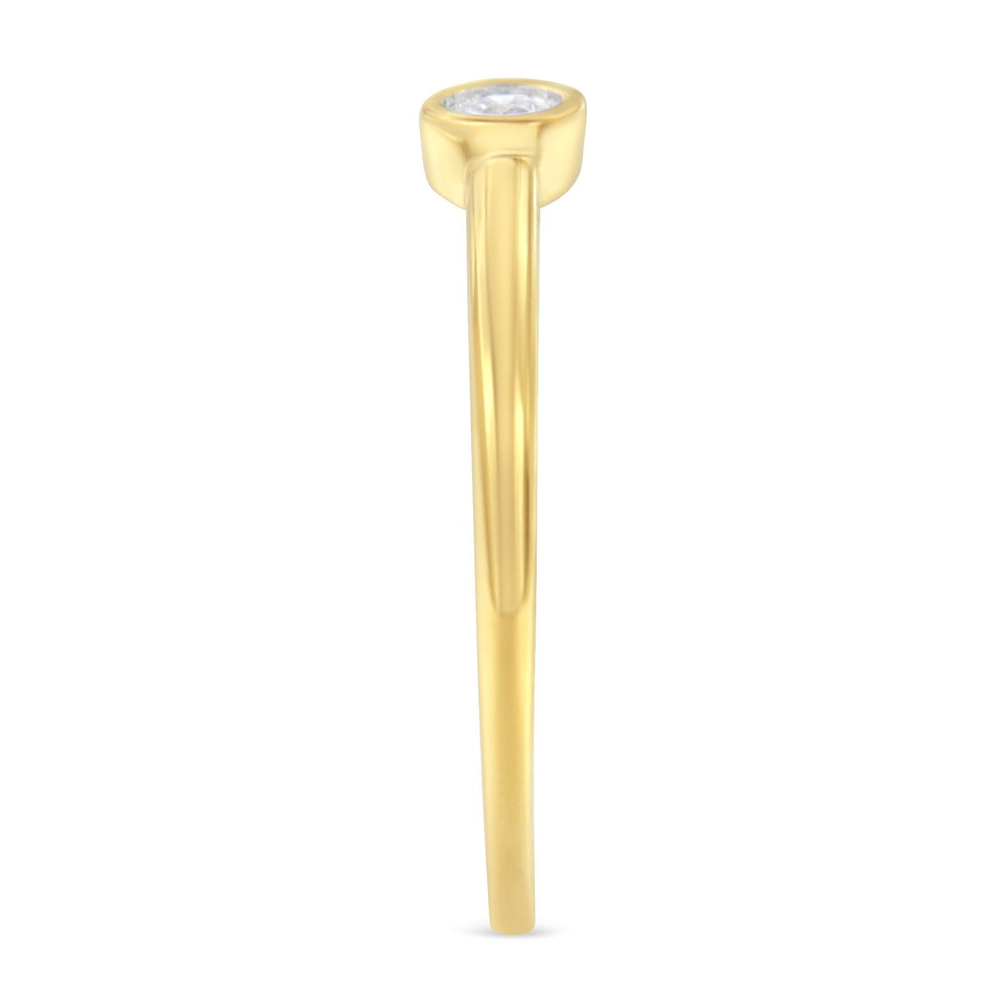 14K Yellow Gold Plated .925 Sterling Silver Miracle Set Diamond Ring (1/20 Cttw, J-K Color, I1-I2 Clarity)-3