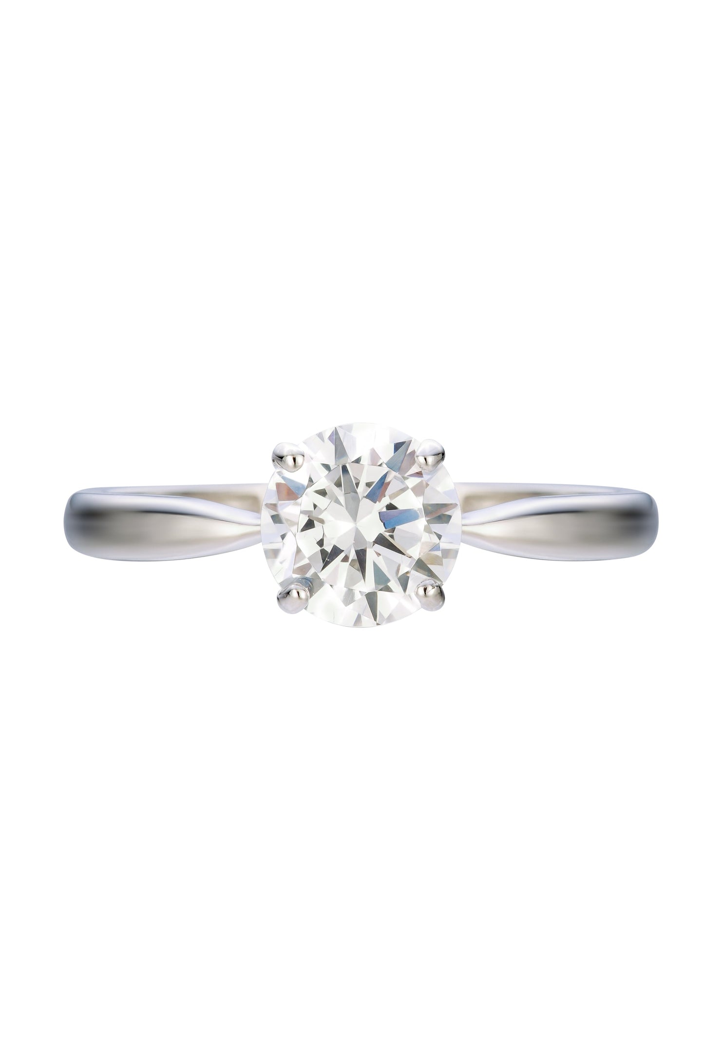 9ct White Gold Cubic Zirconia Solitaire Ring-2