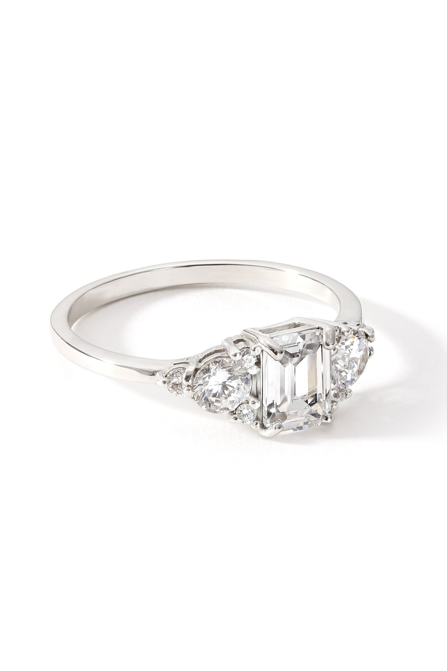 Sterling Silver Cubic Zirconia Vintage Ring-2
