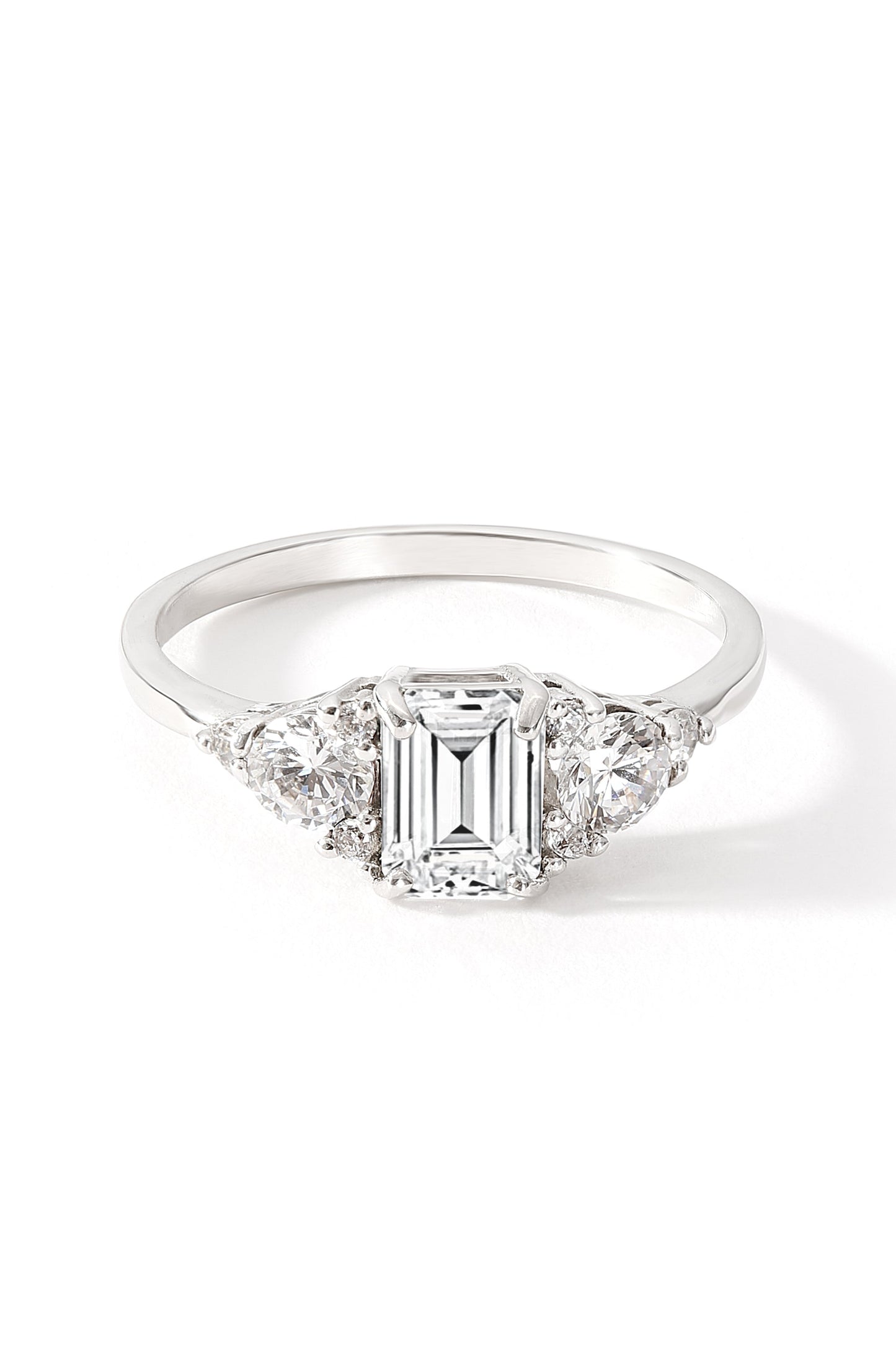 Sterling Silver Cubic Zirconia Vintage Ring-0