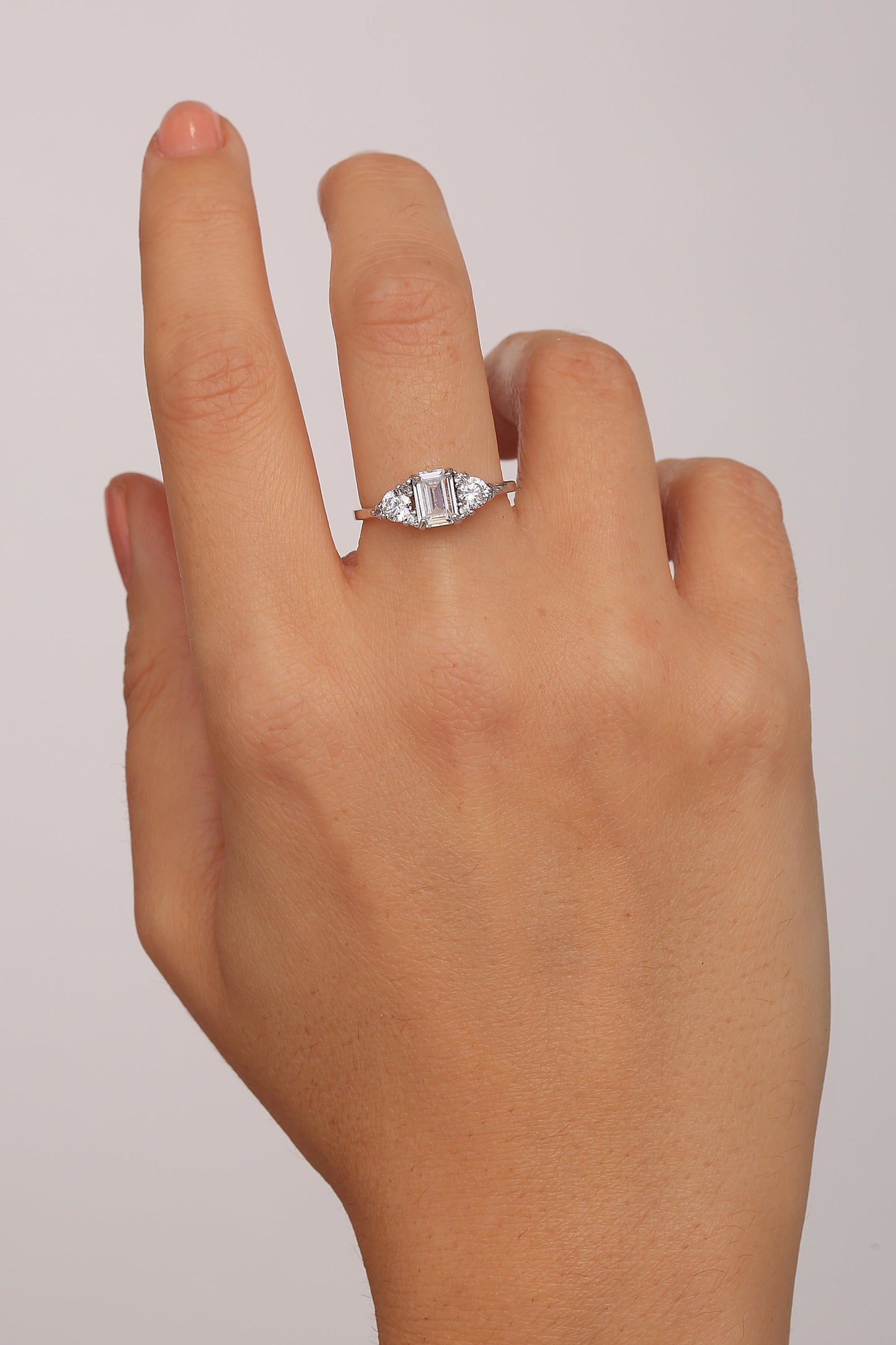 Sterling Silver Cubic Zirconia Vintage Ring-3