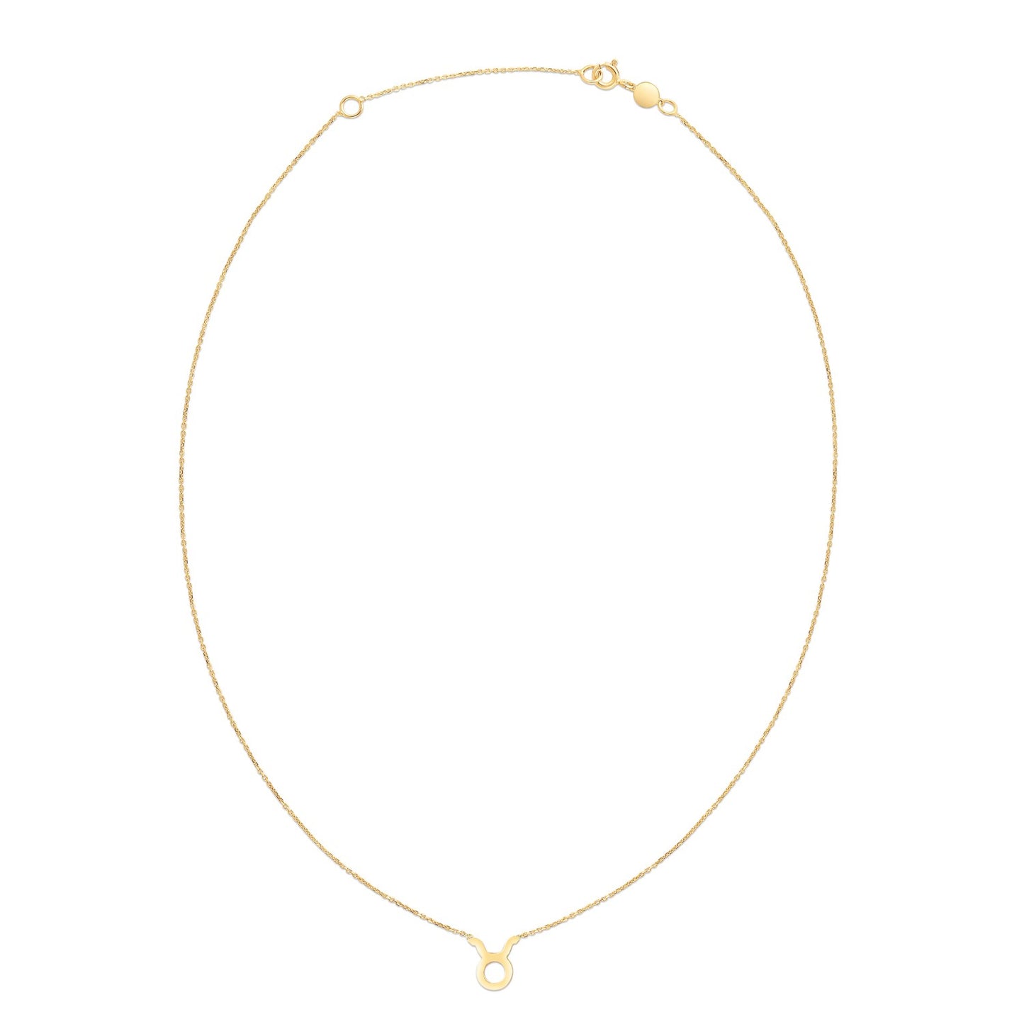 14K Yellow Gold Taurus Necklace