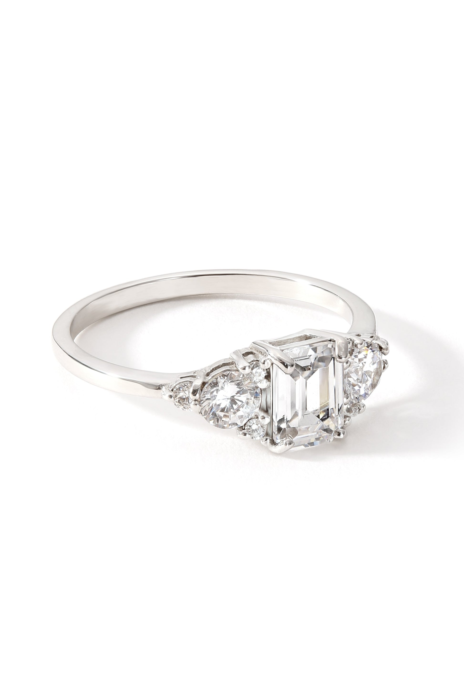 Sterling Silver Cubic Zirconia Vintage Ring-2