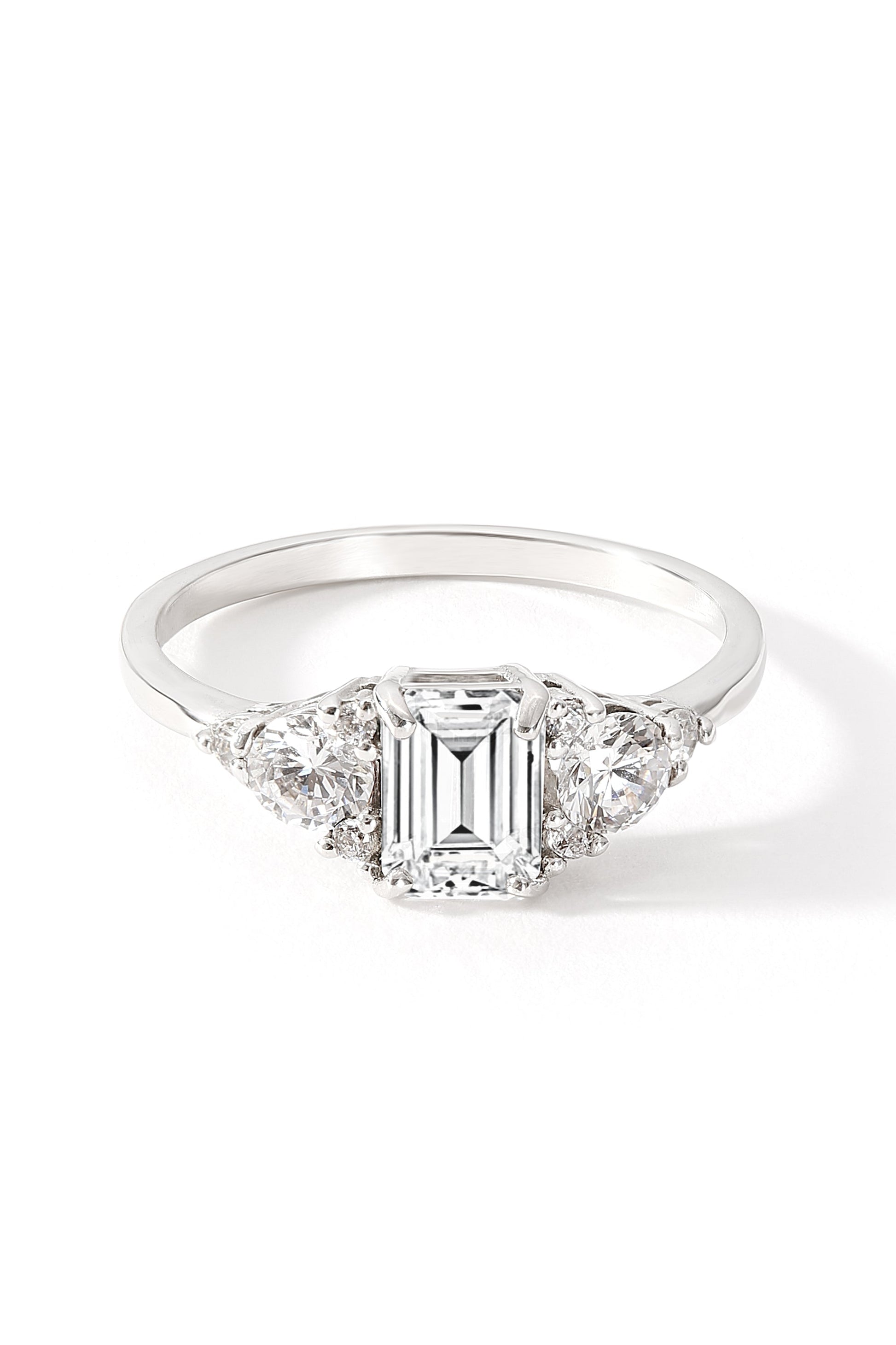 Sterling Silver Cubic Zirconia Vintage Ring-0