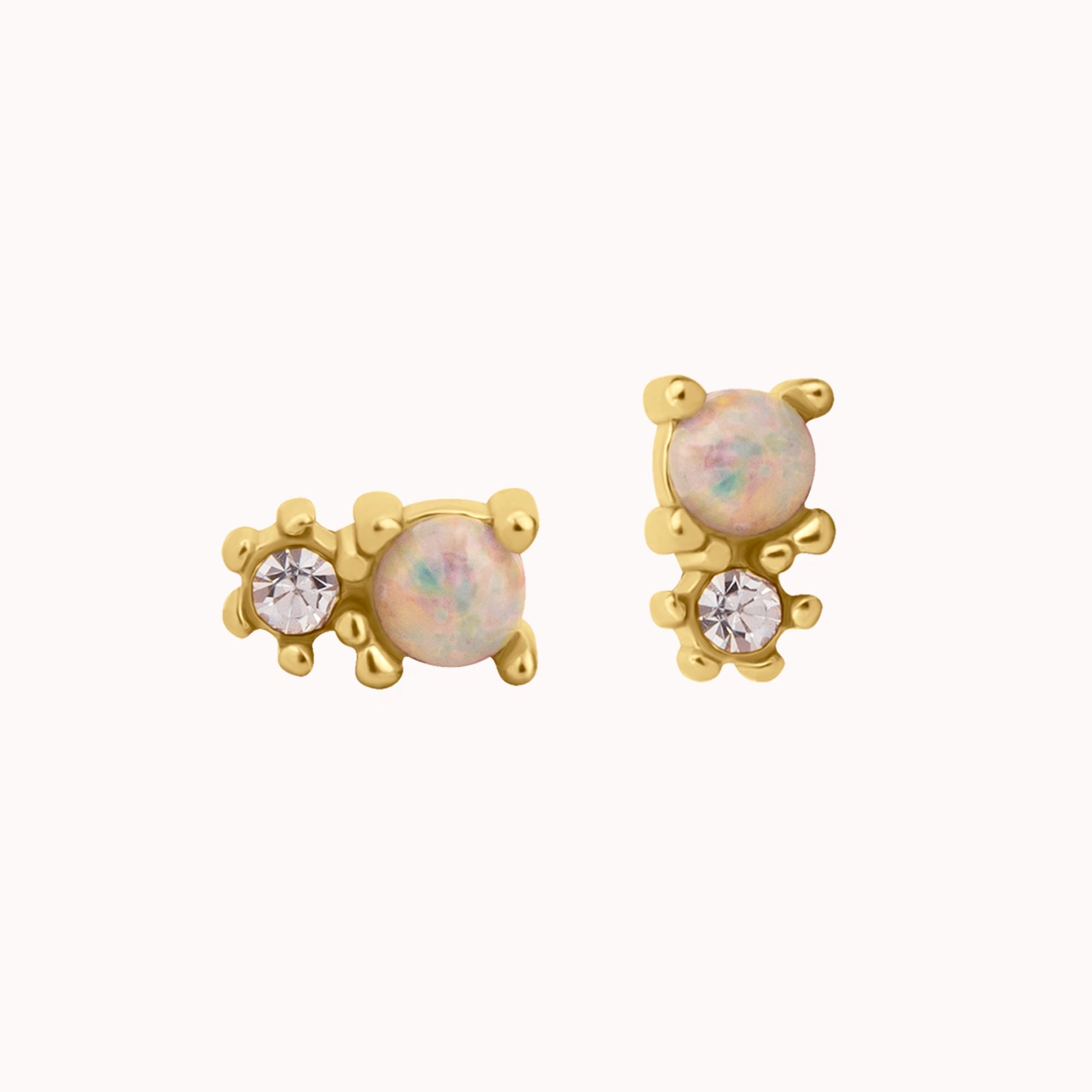 Northern Lights Opal Stud Earrings-0