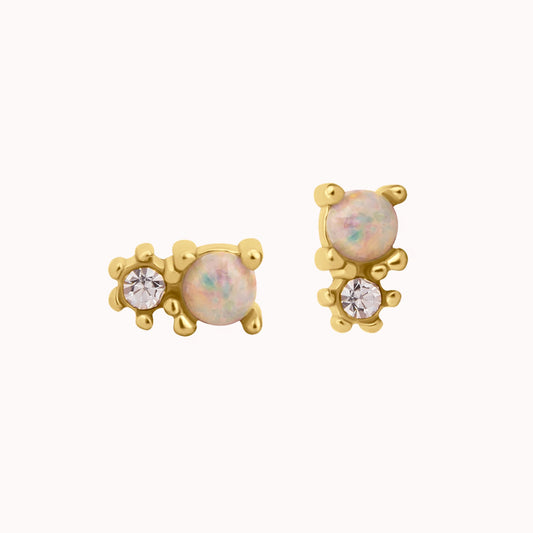 Northern Lights Opal Stud Earrings-0